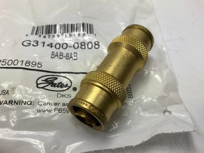 Gates G31400-0808 Air Brake Union Fitting, 1/2'' X 1/2'', 8AB-8AB