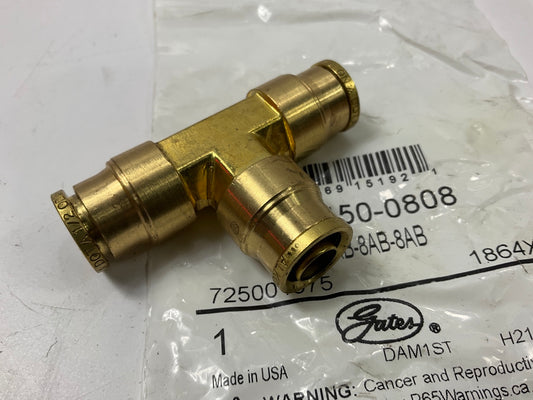 Gates G31450-0808 SureLok Air Brake Fitting Tee Coupler: 1/2 X 1/2 X 1/2 Inch