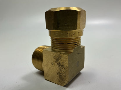 Gates G32104-1212 90° Air Brake Compression To Male Pipe Fitting, 3/4'' X 3/4''-14