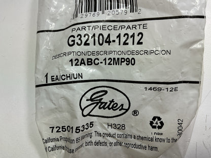Gates G32104-1212 90° Air Brake Compression To Male Pipe Fitting, 3/4'' X 3/4''-14