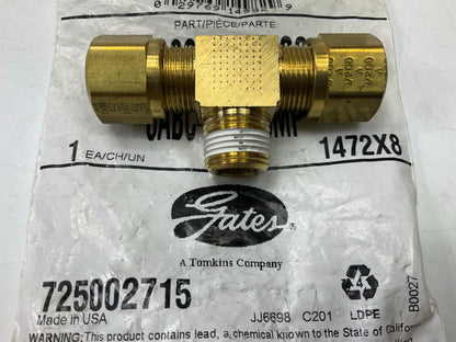 Gates G32134-0806 Air Brake Compression Branch Tee To Male Pipe, 1/2 X 1/2 X 3/8