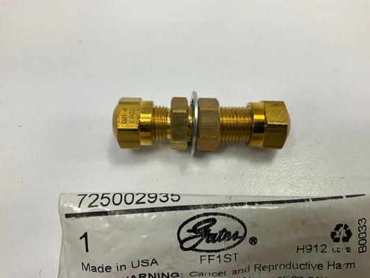 Gates G32300-0404 Air Brake Compression Bulkhead Union, 1/4''