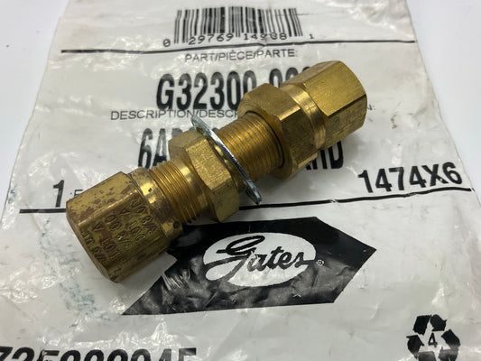 Gates G32300-0606 Air Brake Union Bulkhead Fitting, 3/8'' Hose - 6ABC-6ABC-BKHD