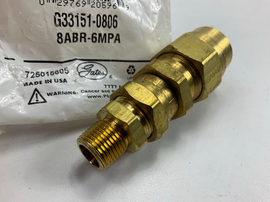 Gates G33151-0806 Air Brake Couplings To Female Couplings Swivel Adapter, 1/2''