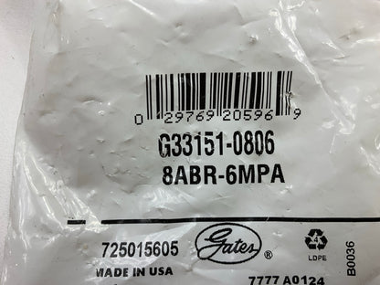 Gates G33151-0806 Air Brake Couplings To Female Couplings Swivel Adapter, 1/2''