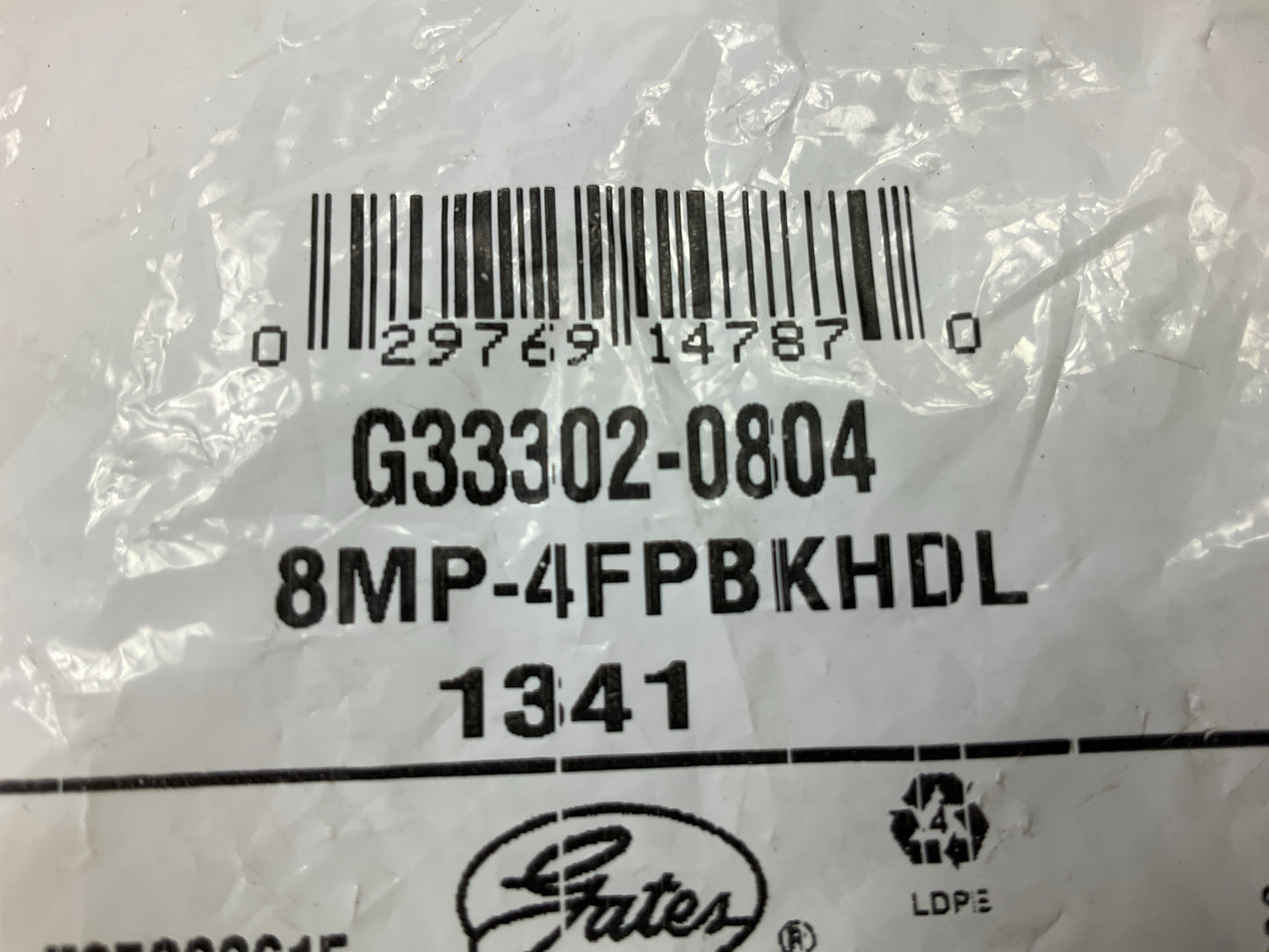 Gates G33302-0804 Male Pipe To Female Pipe Bulkhead Long, 1/2''-14 To 1/4''-18