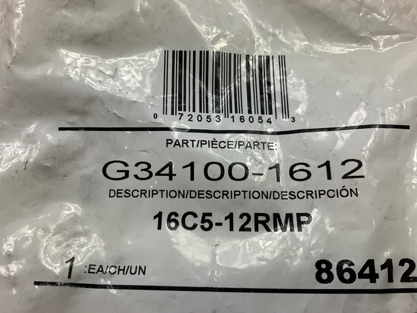 Gates G34100-1612 NPTF - 30° Cone Seat Hydraulic Fitting, 7/8'' - 16C5-12RMP