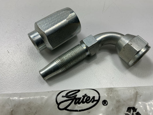 Gates G34180-0606 5/16'' Steel Female JIC 37° Flare Swivel 90° Bent Tube Fitting