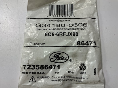 Gates G34180-0606 5/16'' Steel Female JIC 37° Flare Swivel 90° Bent Tube Fitting