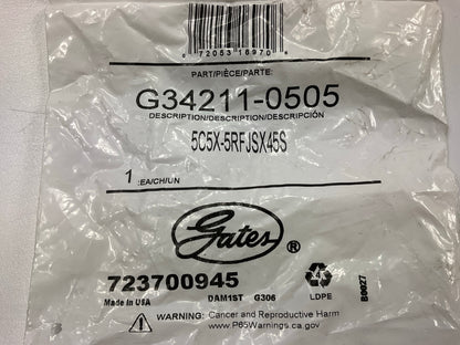 Gates G34211-0505 Dual Seat Female JIC 37/SAE 45 Flare Swivel Hose Fitting