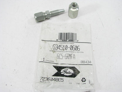 Gates G34510-0606 Hydraulic Fitting 5/16'' Steel SAE Male Flareless Couper 15/16''