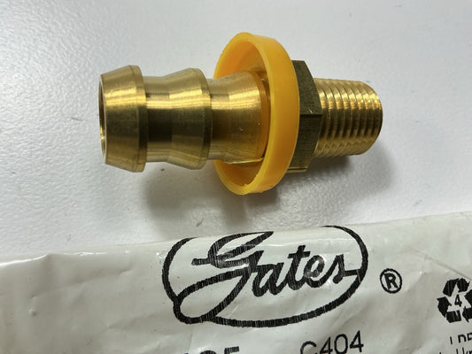 Gates G36100-0804 1/4''-18 Brass Male Pipe W/ Cone Seat Lock-On 1/2'' Hose Fitting