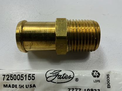 Gates G37100-1208 Brass Single Bead Male Adapter 3/4'' ID, 1/2''-14 Thread