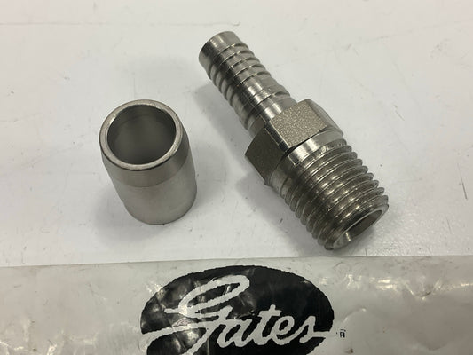 Gates G40100-0604s Hydraulic Hose Fitting Male Pipe NPTF - 30° -  5/16'' ID