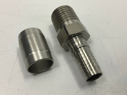 Gates G40100-0604s Hydraulic Hose Fitting Male Pipe NPTF - 30° -  5/16'' ID