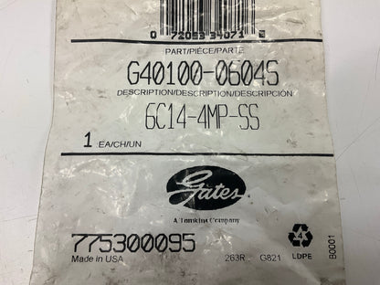 Gates G40100-0604s Hydraulic Hose Fitting Male Pipe NPTF - 30° -  5/16'' ID