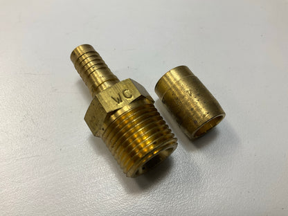 Gates G40100-0606B Male Pipe Hose Fitting Coupler 5/16'' Hose ID - 3/8-18 Thread