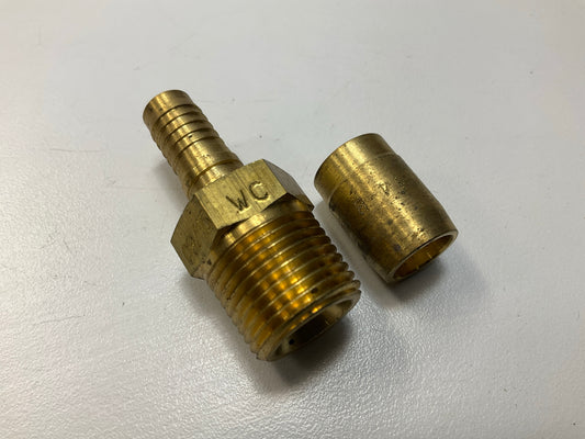 Gates G40100-0606B Male Pipe Hose Fitting Coupler 5/16'' Hose ID - 3/8-18 Thread