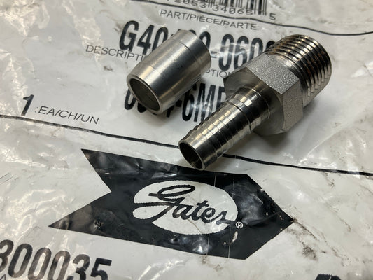 Gates 6C14-6MP-SS - G40100-0606S Hydraulic Hose Fitting For 5/16 ID Hose
