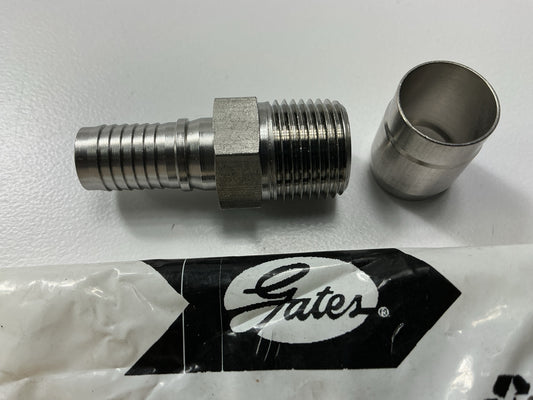 G40100-0806S Stainless Steel Male Pipe (NPTF - 30° Cone Seat) Hydraulic Fitting