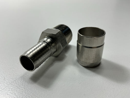 G40100-0806S Stainless Steel Male Pipe (NPTF - 30° Cone Seat) Hydraulic Fitting