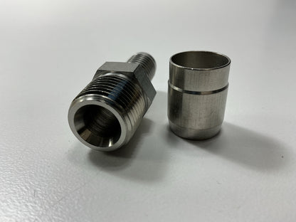 G40100-0806S Stainless Steel Male Pipe (NPTF - 30° Cone Seat) Hydraulic Fitting