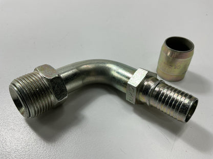 G40504-1010 SAE Male Inverted 90° Hydraulic Hose Fitting 1/2'' ID 7/8''-18 Thread