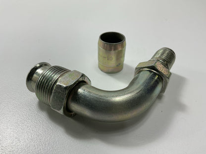G40504-1010 SAE Male Inverted 90° Hydraulic Hose Fitting 1/2'' ID 7/8''-18 Thread
