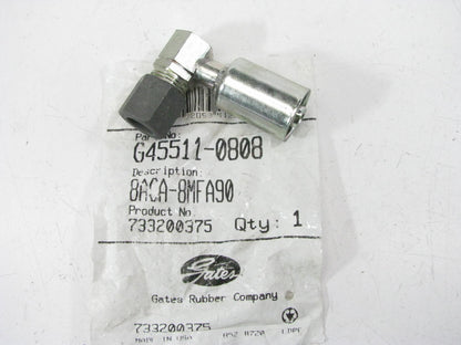 Gates G45511-0808 Hydraulic PolarSeal Coupling Male SAE Flareless 90 Block 13/32