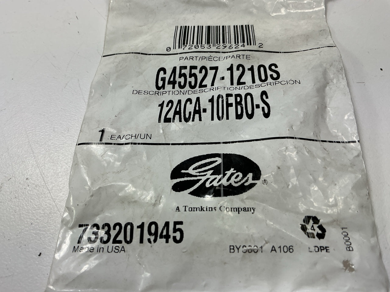 Gates G45527-1210s Steel Female Braze-On Stems Hose End Fitting, 5/8'' ID