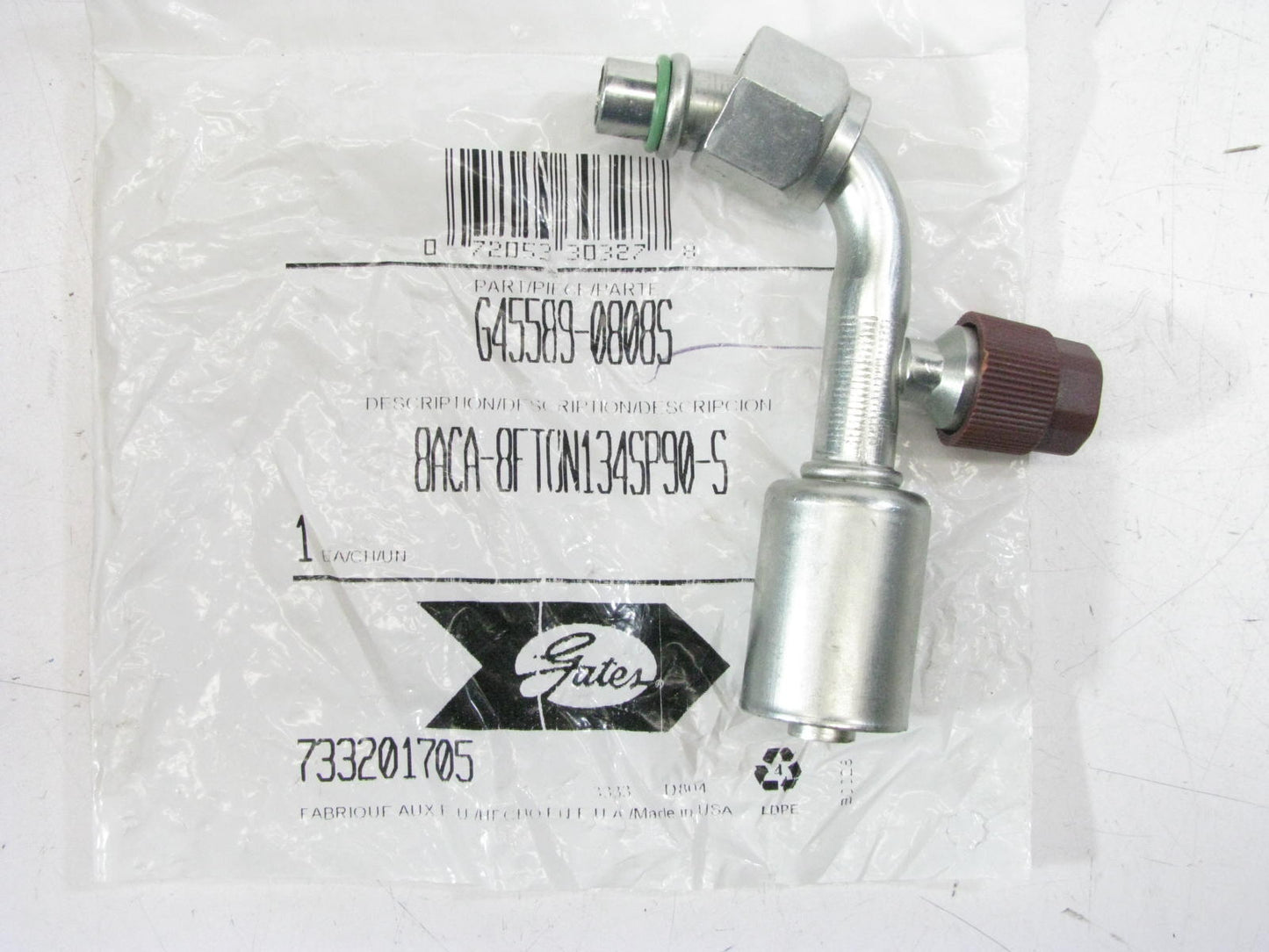 Gates A/C Refrigerant Hose Fitting Female SAE Tube O-Ring Nut 134a 13/32 Hose