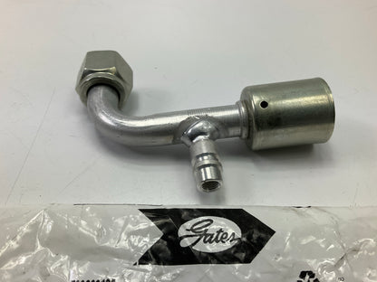 Gates G45589-1210 90° Female SAE 5/8'' Tube O-Ring Nut Swivel W/ Service Port