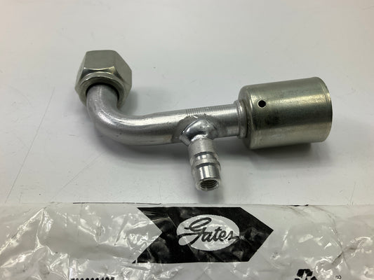 Gates G45589-1210 90° Female SAE 5/8'' Tube O-Ring Nut Swivel W/ Service Port