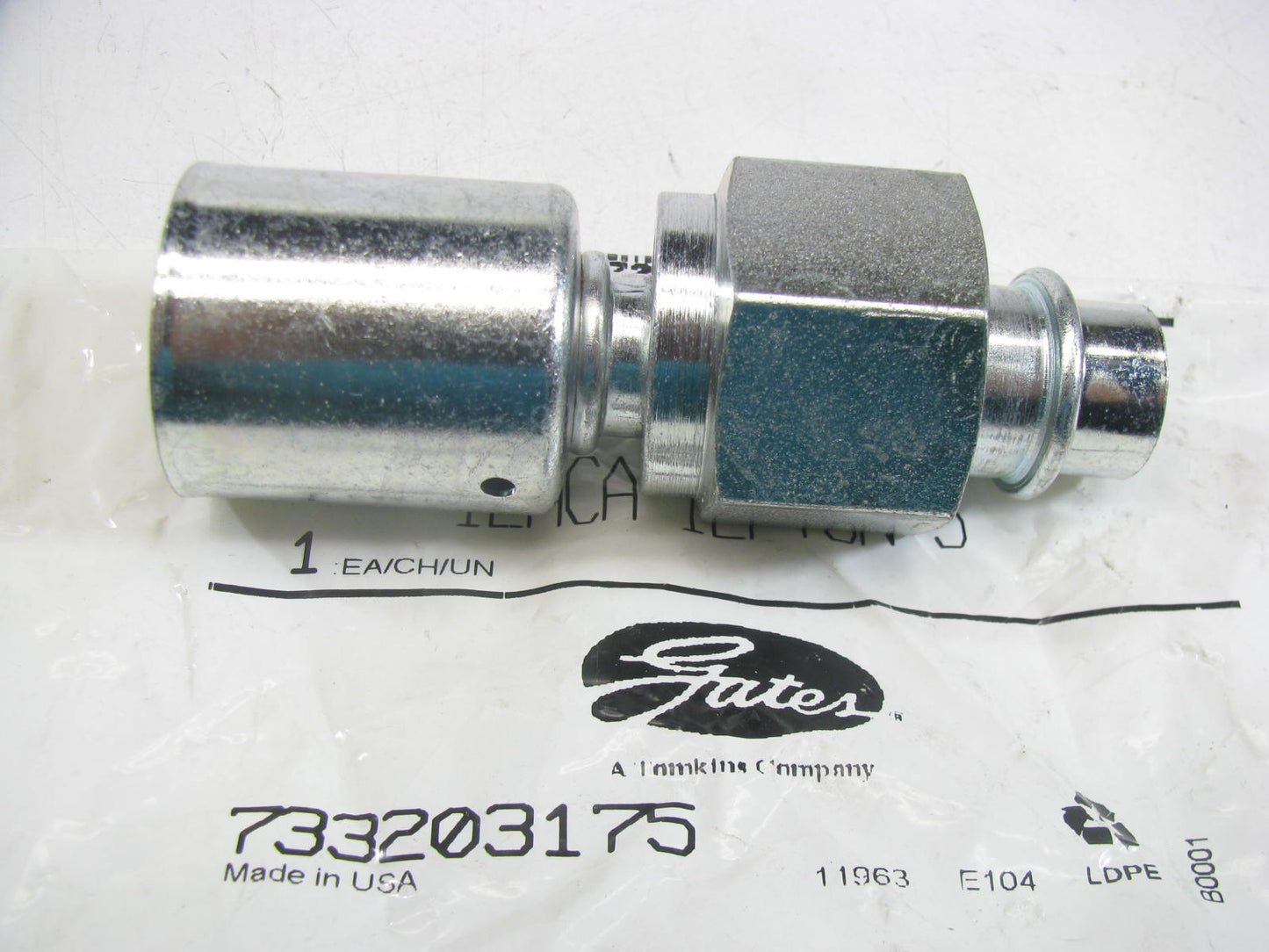 Gates G45590-1212S Hydraulic Fitting Female SAE O-Ring Nut Swivel Steel 5/8 Hose