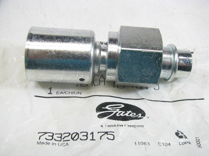 Gates G45590-1212S Hydraulic Fitting Female SAE O-Ring Nut Swivel Steel 5/8 Hose