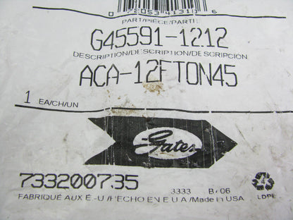 Gates G45591-1212 Hydraulic Fitting 5/8'' Female SAE Tube O-Ring Nut Swivel 45°