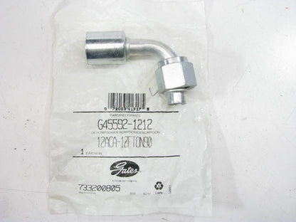 Gates G45592-1212 A/C Fitting Female SAE O-Ring Nut 90 Bent Tube 5/8'' Hose