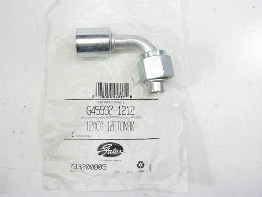 Gates G45592-1212 A/C Fitting Female SAE O-Ring Nut 90 Bent Tube 5/8'' Hose