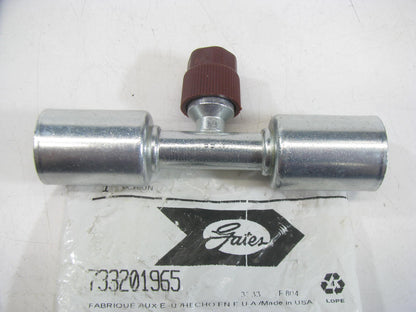 Gates G45956-0808S PolarSeal 13/32'' Steel Hose Splicer Coupling W/ 134a Port