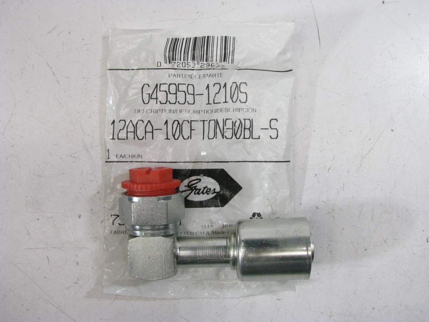 Gates G45959-1210S PolarSeal 5/8'' Compressor Female SAE O-Ring Nut Swivel 90°