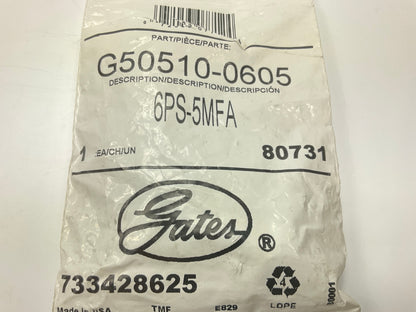 Gates G50510-0605 SAE Male Flareless Power Steering Hydraulic Fitting, 5/16''