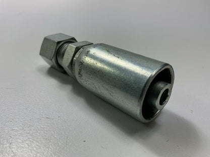 g50510-0608 SAE Metric Male Flareless Hose End Fitting, 3/8'' ID 3/4''-16 Thread