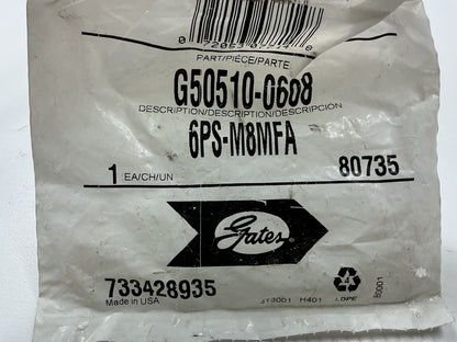 g50510-0608 SAE Metric Male Flareless Hose End Fitting, 3/8'' ID 3/4''-16 Thread