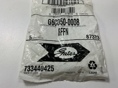 (x5) Gates G60050-0008 Female Flareless Nuts 1/2'' OD 3/4''-16 Thread
