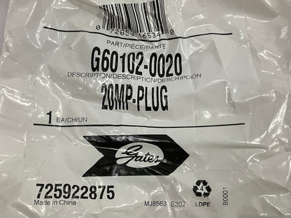 Gates G60102-0020 Male Pipe NPTF Plug, 1-1/4''-11-1/2 Thread - 20MP-PLUG