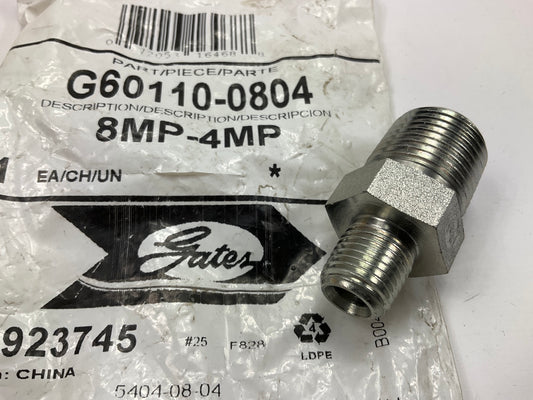 Gates G60110-0804 Male Pipe To Male Pipe NPTF Adapter Fitting, 1/2''-14 X 1/4''-18