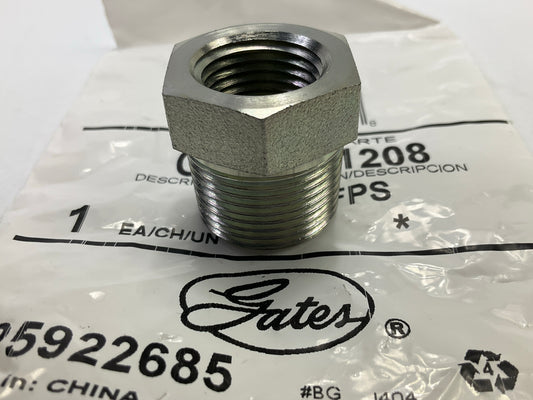 Gates G60130-1208 Male NPTF To Female Pipe NPTF Reducer Bushing, 3/4'' To 1/2''