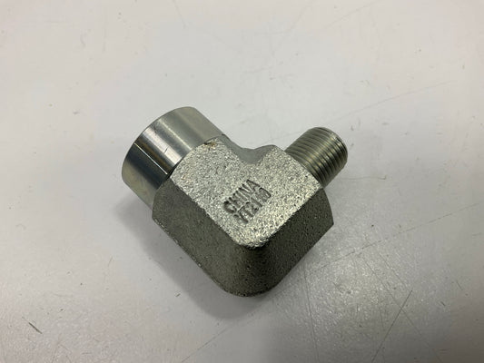 Gates G60136-0204 90° Male Pipe To Female Pipe Hydraulic Fitting 1/8''-27 Thread