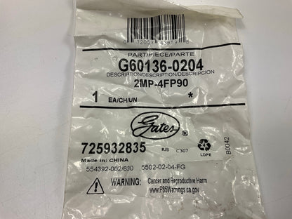 Gates G60136-0204 90° Male Pipe To Female Pipe Hydraulic Fitting 1/8''-27 Thread