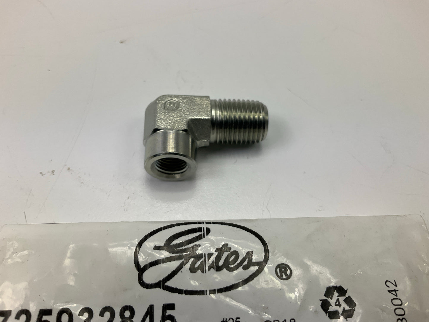 Gates G60136-0402 90 Deg. Male 1/4''-18 NPTF To Female 1/8''-27 NPTF Adapter